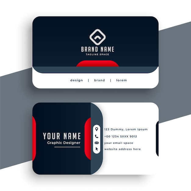 Modern business card design in professional style