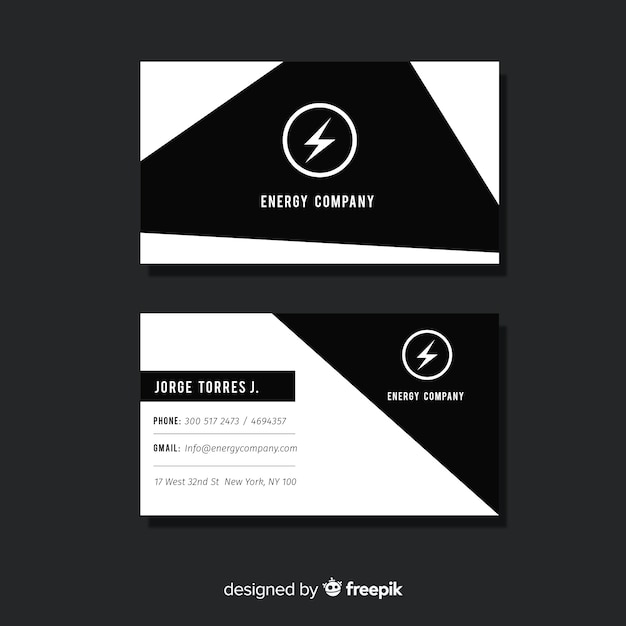 Modern business card template in abstract style