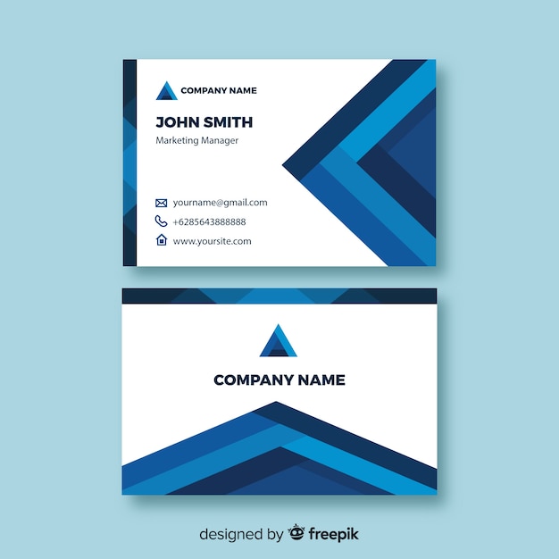 Modern business card template with abstract design