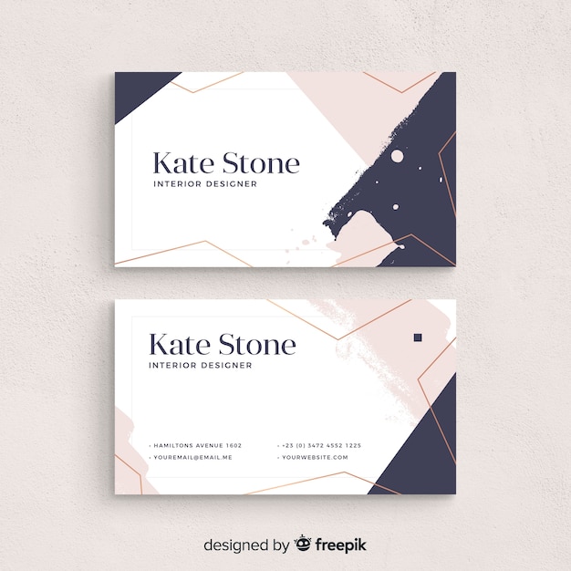 Modern business card template with colorful style