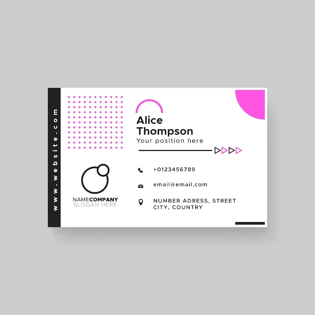 Modern business card template with dots