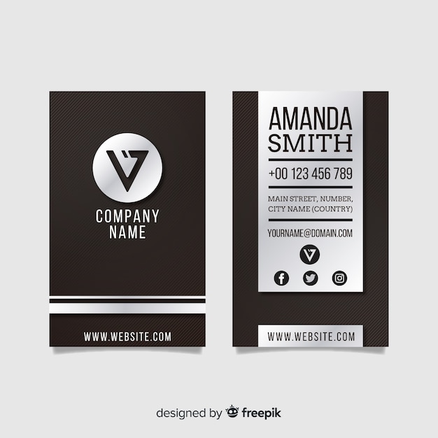 Modern business card template with elegant design