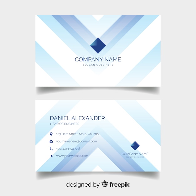 Modern business card template with elegant style