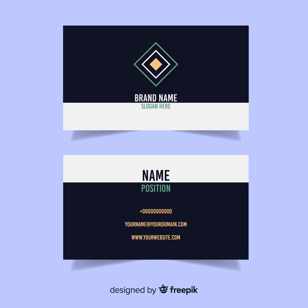 Modern business card template with elegant style