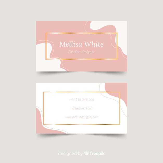 Modern business card template with elegant style