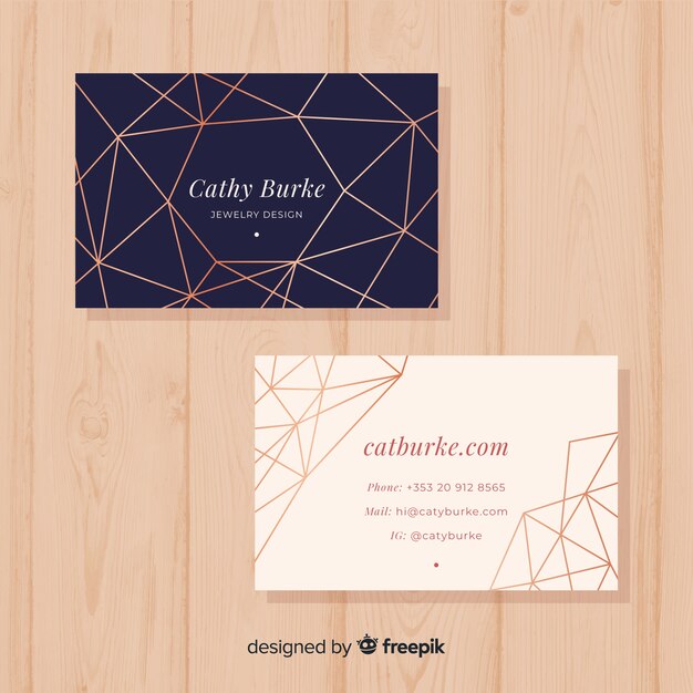 Modern business card template with elegant style