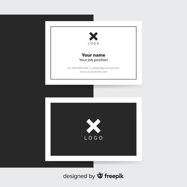 Modern business card template with elegant style