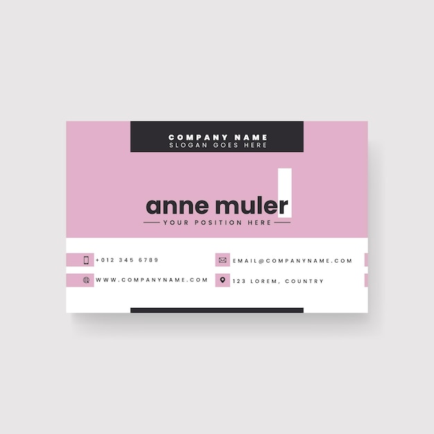 Free vector modern business card template