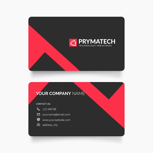 Modern business card with clean design