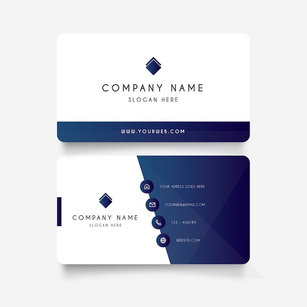 Modern business card with gradient shapes