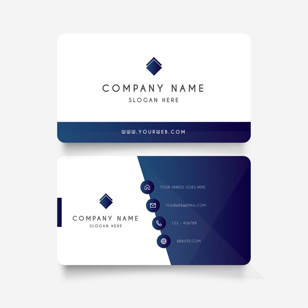 Modern business card with gradient shapes