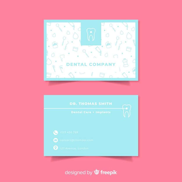 Modern business card with medical concept