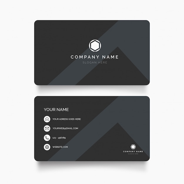 Modern business card with minimal design