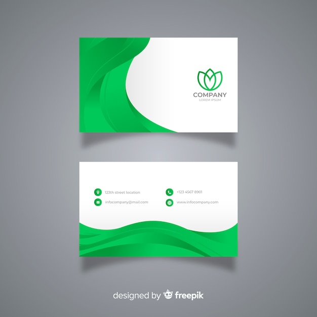 Modern business card with nature design