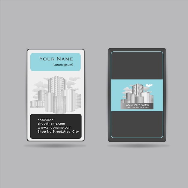 Free Vector modern business card