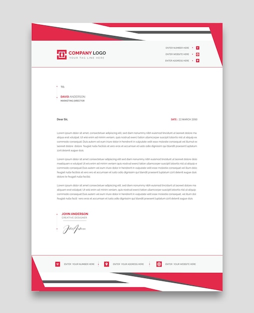 Modern business and corporate letterhead template