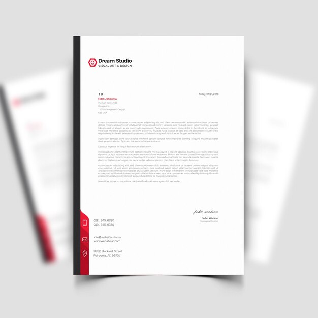 Modern business and corporate letterhead template