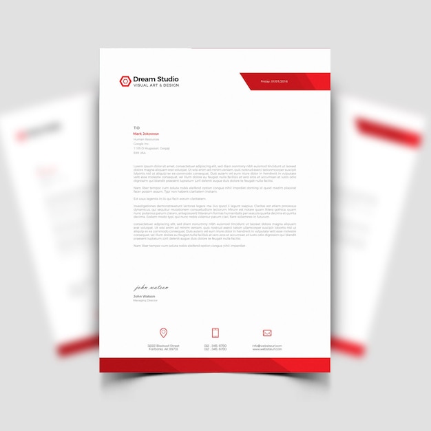 Modern business and corporate letterhead template