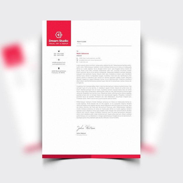 Free Vector modern business and corporate letterhead template