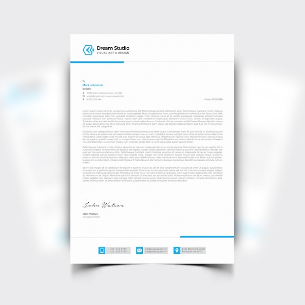 Free vector modern business and corporate letterhead template