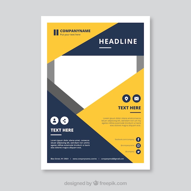 Modern business flyer template with abstract design