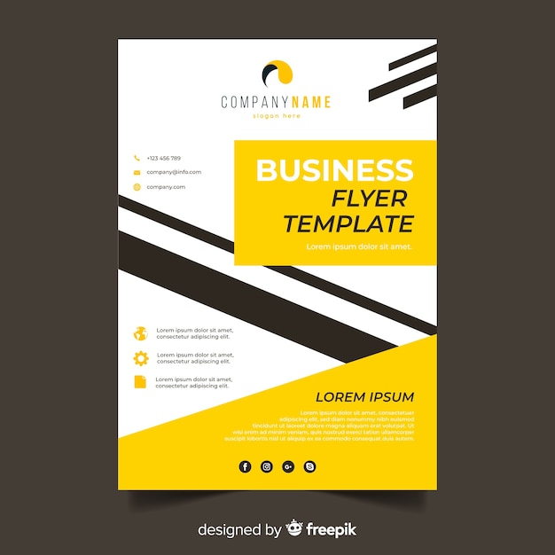 Modern business flyer template with abstract design