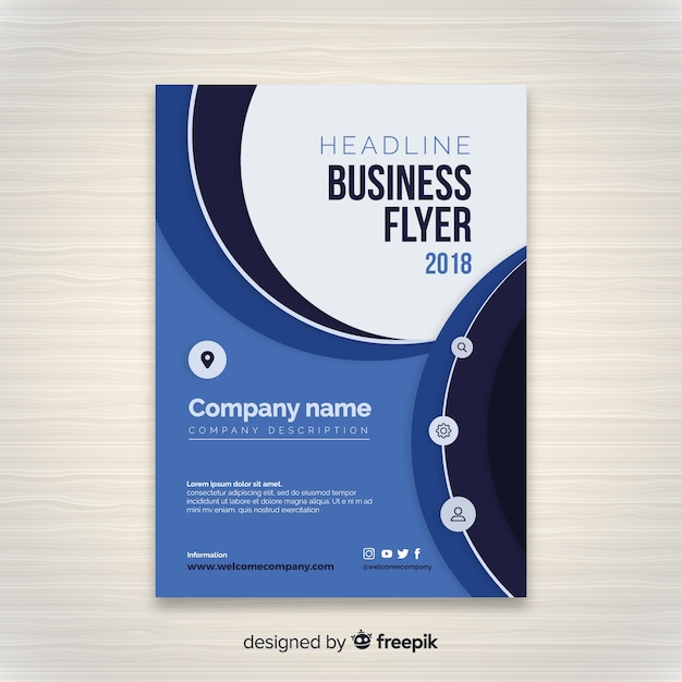 Modern business flyer template with abstract design