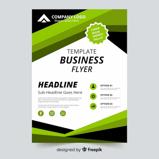 Modern business flyer template with abstract design