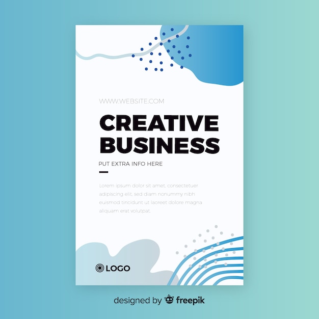 Modern business flyer template with abstract design