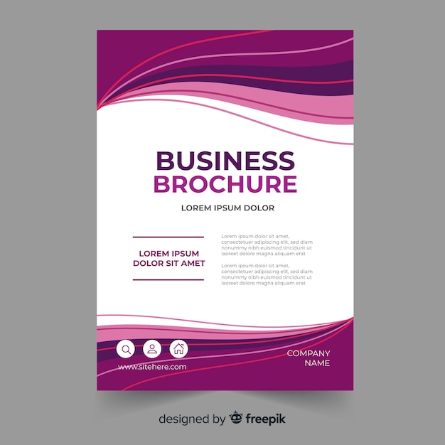 Modern business flyer template with abstract design