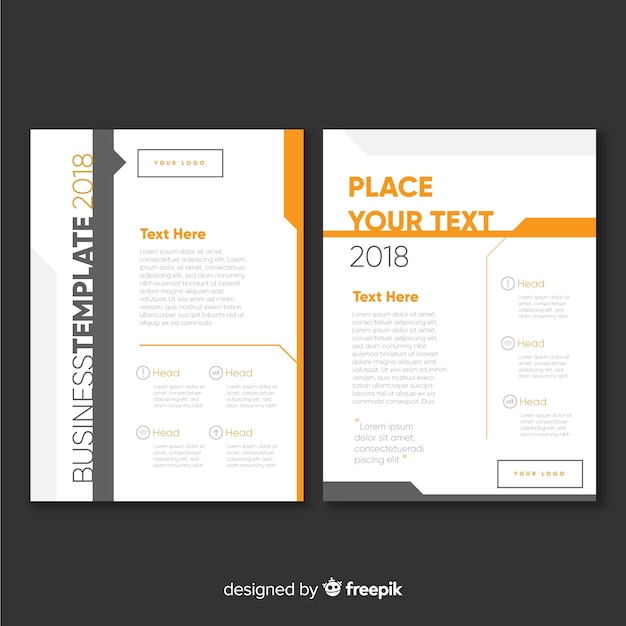 Modern business flyer template with abstract design