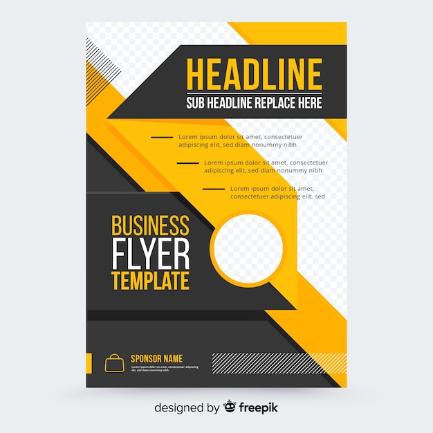 Modern business flyer template with abstract design