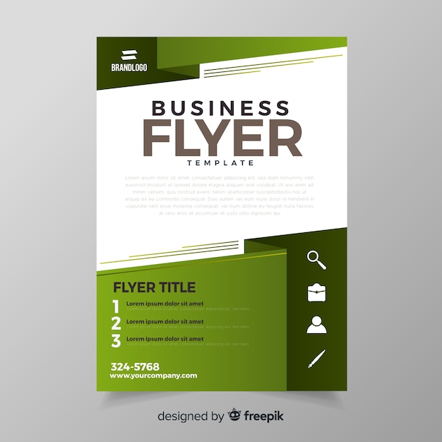 Modern business flyer template with abstract design