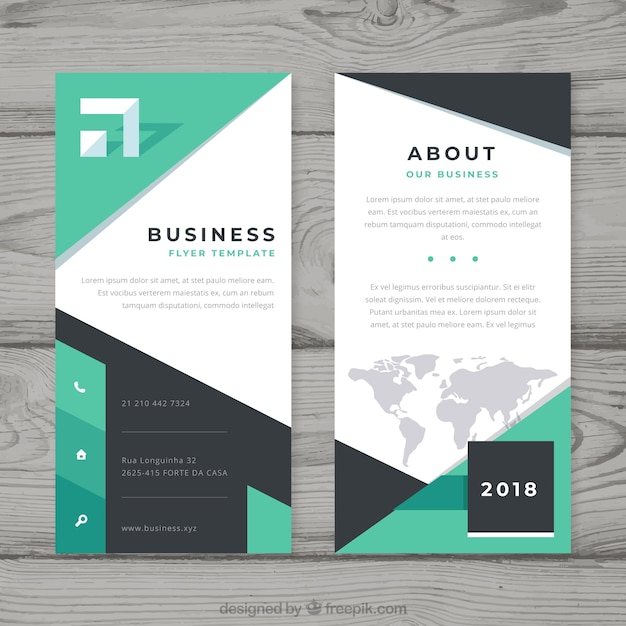 Free Vector modern business flyer template