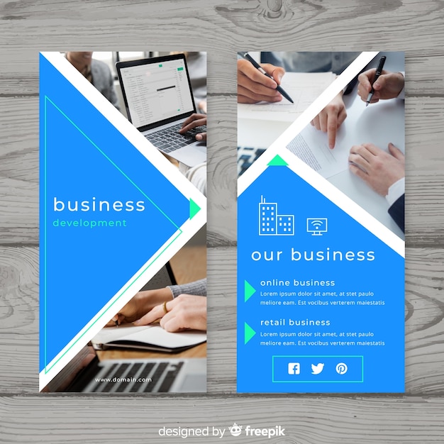 Free Vector modern business flyer template