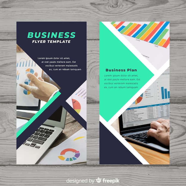 Free Vector modern business flyer template