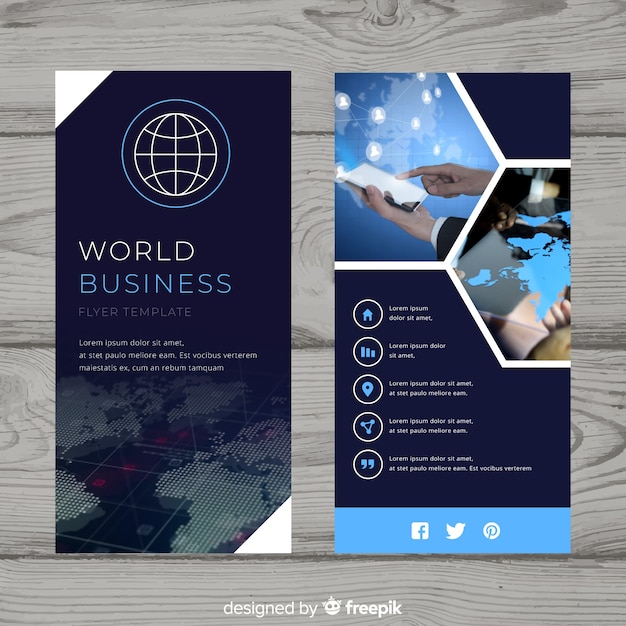 Free Vector modern business flyer template