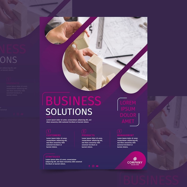 Free Vector modern business flyer template