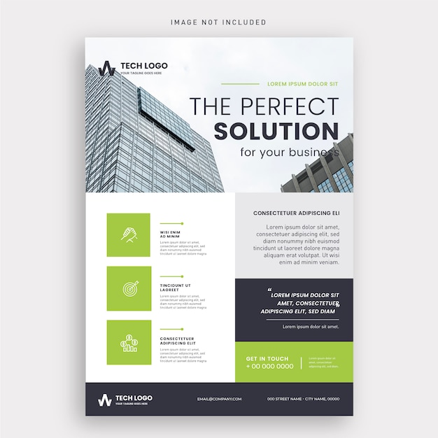 Free Vector modern business flyer template