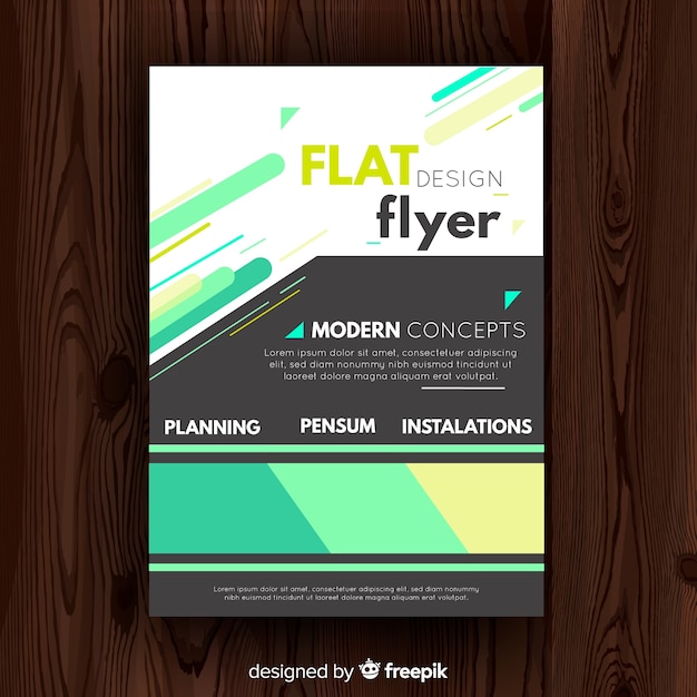 Free Vector modern business flyer with abstract design