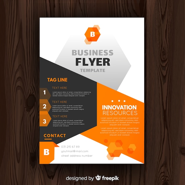 Free Vector modern business flyer with abstract design