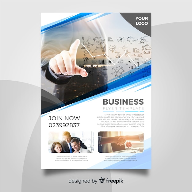 Modern business flyer with abstract design