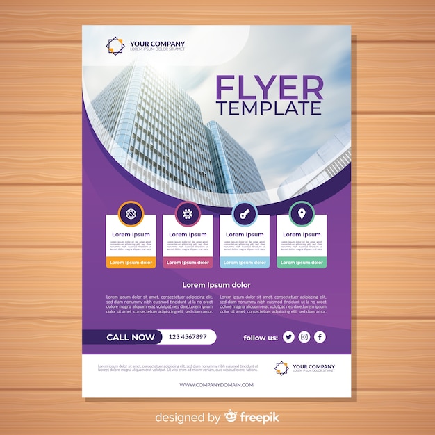 Modern business flyer with abstract design