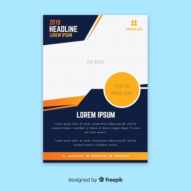 Modern business flyer with abstract design