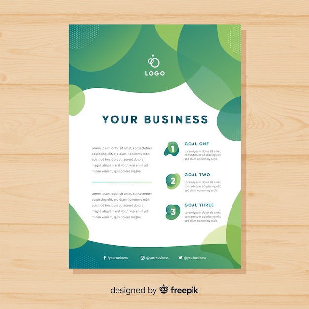 Modern business flyer with abstract design