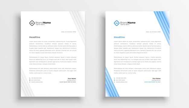 Modern business leaflet letterhead brochure design