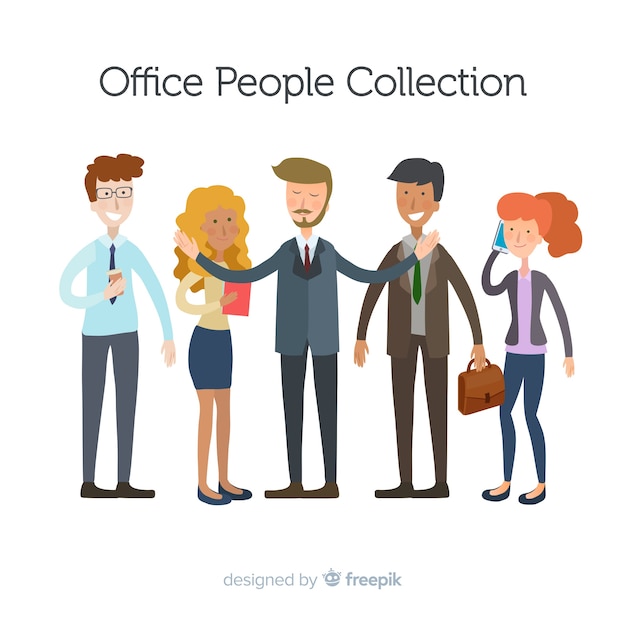 Free Vector modern business people with flat design