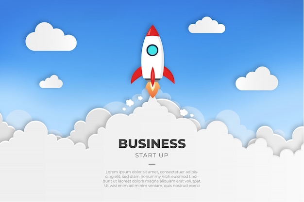 Modern business start up background