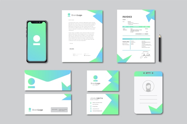 Modern business stationery collection