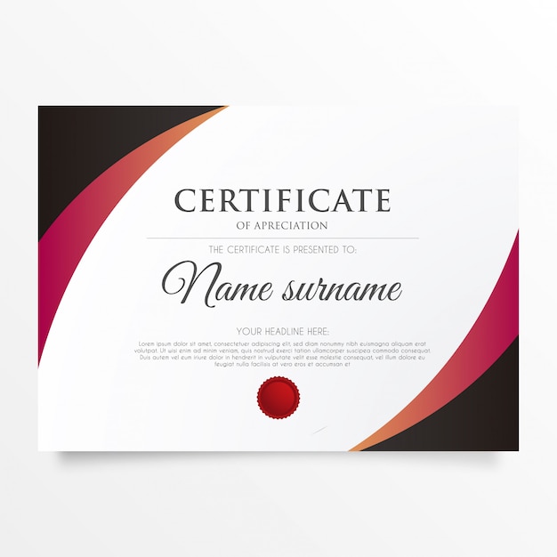 Modern certificate of appreciation